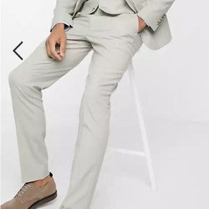 ASOS DESIGN wedding skinny suit pants in sage green